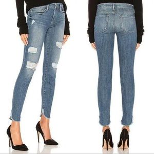 Frame Denim Le Skinny De Jeanne Havelock Distressed Jeans